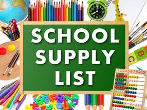School Supply List 