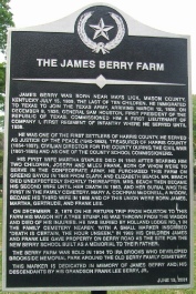 The James Berry Farm Marker located at 13401 Eastex Fwy, Houston, TX 77039 