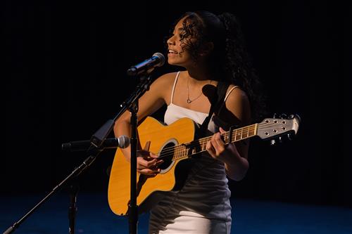 singer singing with a guitar