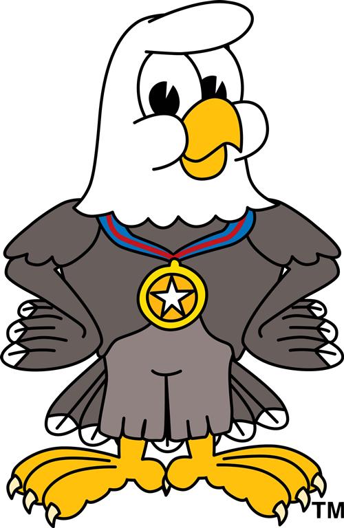 Eagle with medal 