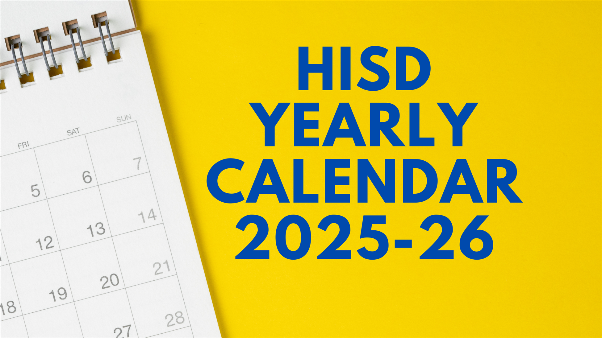  HISD Calendar