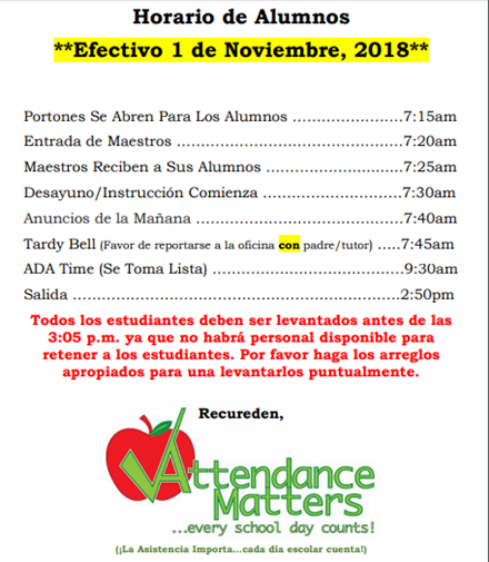 Horario de Alumnos