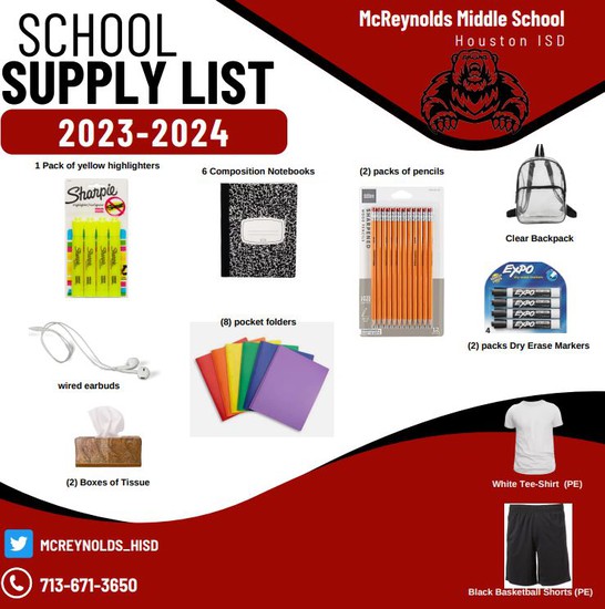 School Supply List
