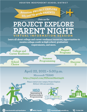 Project Explore Parent Night FLyer 