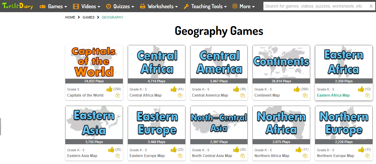 Turtle Diary - Geography