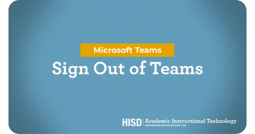 Sign Out of Teams