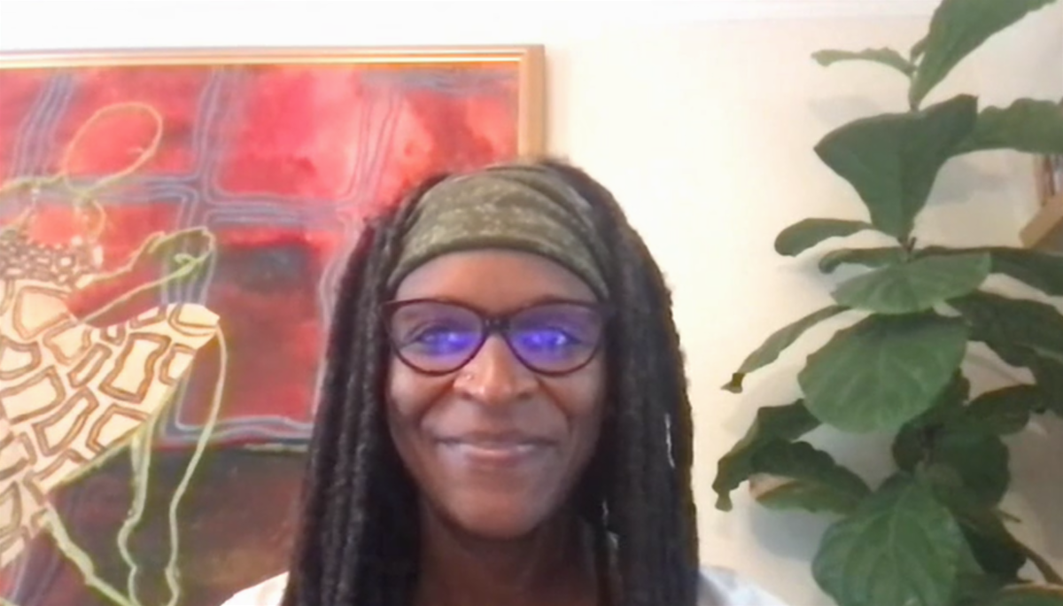 woman smiling