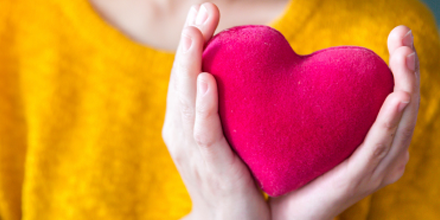  woman holding heart