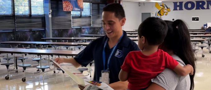 Mr. Guerrero helping young families