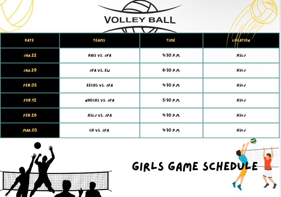 Girls Volleyball Schedule