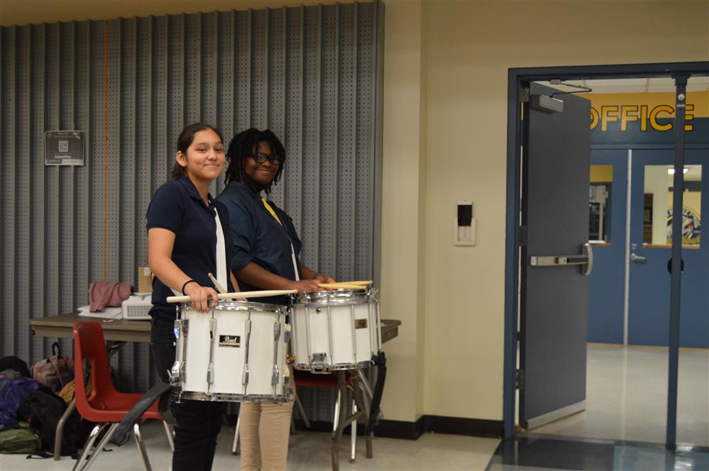 Percussion during Elementary Tour