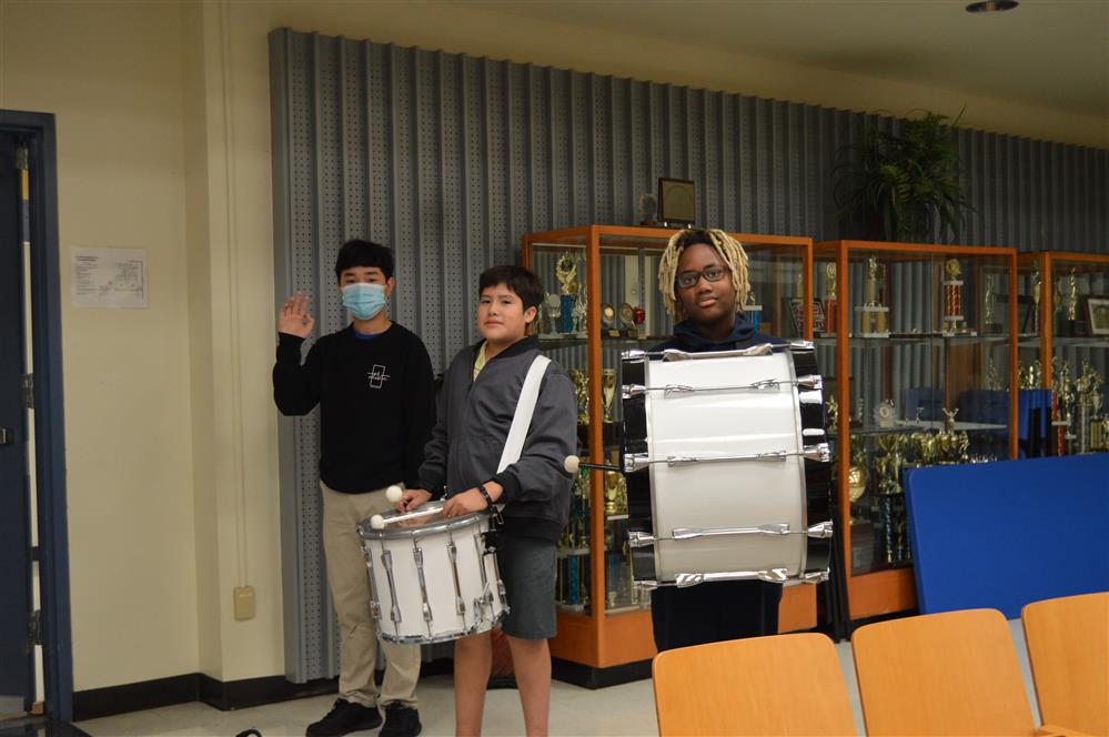 Percussions during Elementary Tour